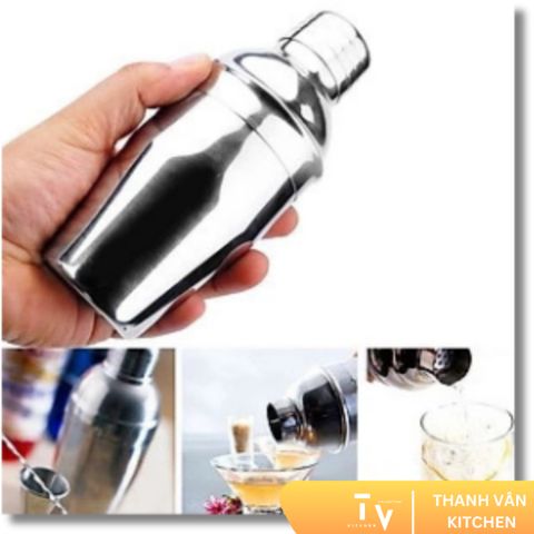 Bình Lắc Cocktail Inox Chất Lượng Cao - Dụng Cụ Pha Chế Sang Trọng, Tiện Dụng cho Đồ Uống và Cocktail Ngon Miệng