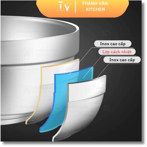 Tô Chén Bát INOX 2 Lớp Cách Nhiệt BOJIN Sang Trọng - Dụng Cụ Tiện Ích Cho Gia Đình và Quà Tặng Ý Nghĩa (TV189)
