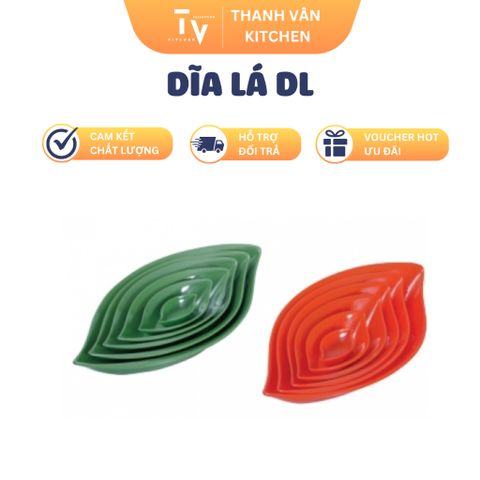 Dĩa Lá Đa Năng TVKITCHEN - Chất Liệu Nhựa Melamine, Kích Thước Đa Dạng, Phụ Kiện Gia Dụng Nhà Bếp Hàng Đầu (TV857-1)