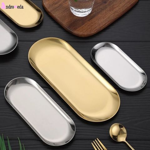 Dĩa ăn hình oval sang trọng không gỉ - Dĩa Hàn Quốc hình hạt xoài đa dạng kích thước cho bữa tiệc hoàn hảo (TV525)