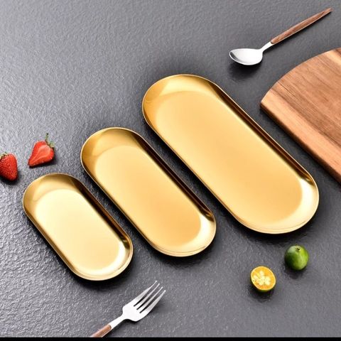 Dĩa ăn hình oval sang trọng không gỉ - Dĩa Hàn Quốc hình hạt xoài đa dạng kích thước cho bữa tiệc hoàn hảo (TV525)