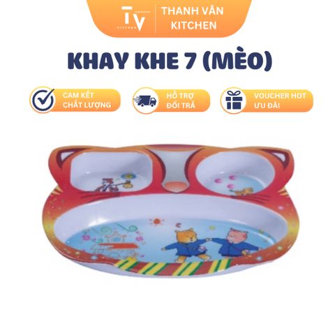 Khay Khe 7 Mèo - Dụng Cụ Nhà Bếp Chất Lượng Cao, Thiết Kế Độc Đáo, Kích Thước 23x20x2.6cm (TV994)