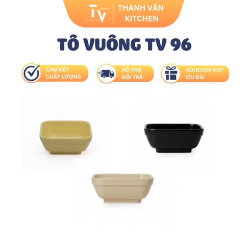 Tô Vuông TV 96 - Đồ Gia Dụng Nhà Bếp Chất Lượng Cao, Kích Thước 12x12x4.9cm, Dụng Cụ Nấu Ăn Tiện Ích (TV1092)