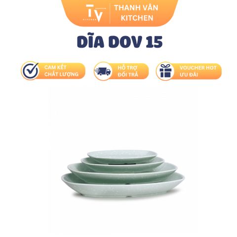 Dĩa Nhà Bếp DOV 15 Melamine - Kích Thước 16.7 x 11.7 x 1.9 cm - Sản Phẩm Gia Dụng Chất Lượng Cao từ TVKITCHEN (TV867)
