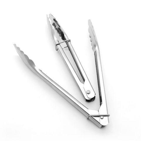 Kẹp Gắp Thức Ăn Inox Dày Lá Đẹp - Dụng Cụ Nhà Bếp Cao Cấp, Quán Ăn, Bền Chắc - TVKITCHEN (TV449)