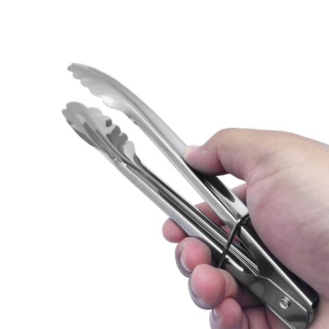 Kẹp Gắp Thức Ăn Inox Dày Lá Đẹp - Dụng Cụ Nhà Bếp Cao Cấp, Quán Ăn, Bền Chắc - TVKITCHEN (TV449)