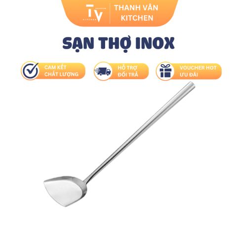 Sạn Inox Xẻng Xào Nhà Bếp - Dụng Cụ Thực Phẩm Chất Lượng Cao, Tiện Ích, Bền Bỉ - Phần Mềm Đa Dạng (TV522)