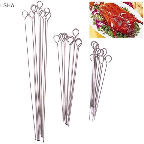 Cây Xiên Thịt Nướng BBQ Inox Cao Cấp EWZ - Dụng Cụ BBQ Đầu Móc Tiện Lợi Cho Thịt & Rau Củ (TV659)