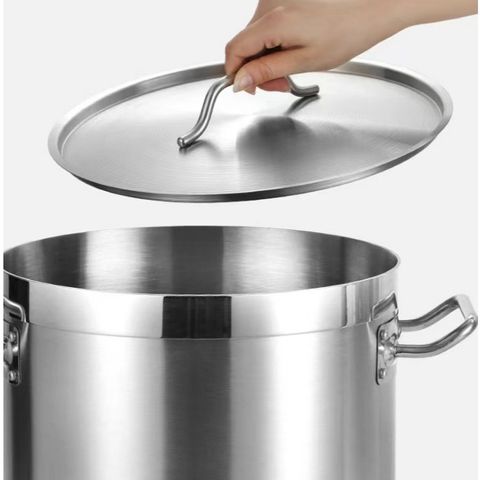 Nồi Inox Dày 2 Quai Dung Tích Lớn 6L-170L, Nồi Hầm Cao Chất Lượng, Thực Phẩm An Toàn, Nắp Đậy Siêu Bền 0.8mm (TV487)