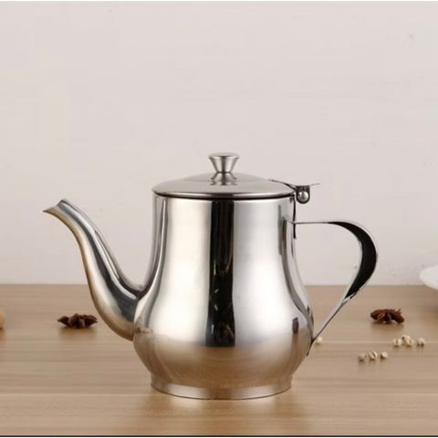 Bình Trà Inox 304 Vòi Dài - Teapot Chất Liệu Không Gỉ Nhiều Dung Tích Phù Hợp Mọi Nhu Cầu Nhà Bếp (TV9)