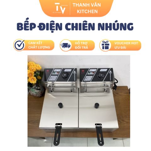 Bếp Điện Chiên Nhúng Thực Phẩm Inox TV206 - Dung Tích 8L/10L/16L - Đồ Gia Dụng Nhà Bếp Tiện Lợi, Chất Lượng Cao (TV206)