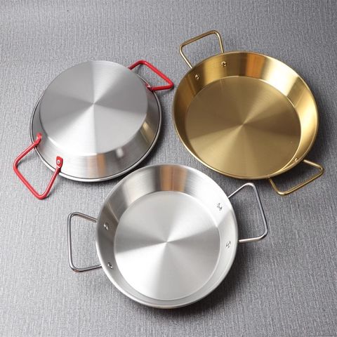 Chảo Inox Hai Quai Trang Trí Hàn Quốc - Chảo Ốp La Đa Năng Dùng Mọi Bếp - Đồ Gia Dụng Nhà Bếp TVKITCHEN (TV66)