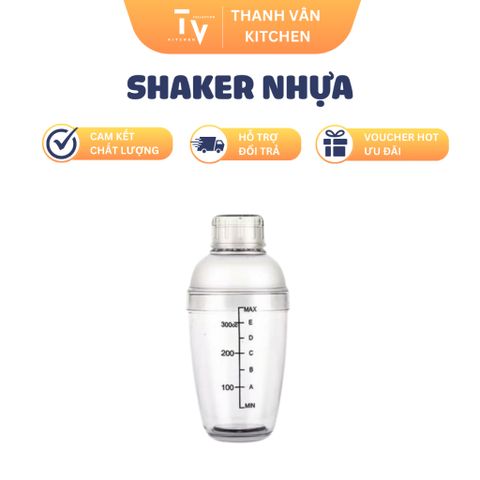 Shaker Nhựa Có Định Lượng Pha Chế - Dụng Cụ Nhà Bếp Đa Dạng Dung Tích 350ml, 530ml, 700ml, 1000ml (TV412)