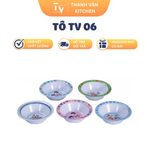 Tô Nhựa Đa Năng TVKITCHEN 06 - Dụng Cụ Nhà Bếp Chất Lượng Cao, Kích Thước Ø16.4 x 4.6 cm (TV1085)