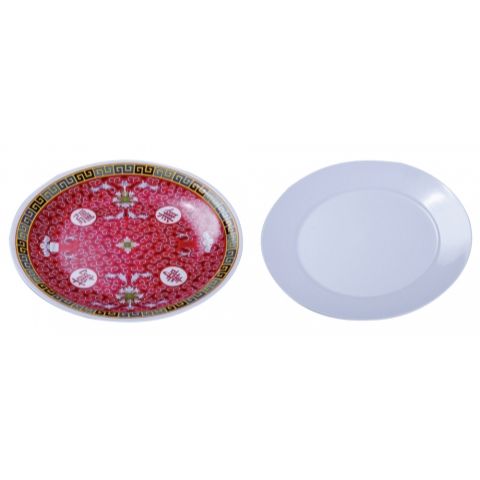 Dĩa Quả Tử QT - Dĩa Nhựa Melamine Chất Lượng Cao Cho Bữa Tiệc Gia Đình, Kích Thước Ø 36.2cm và Ø 35.5cm (TV800)