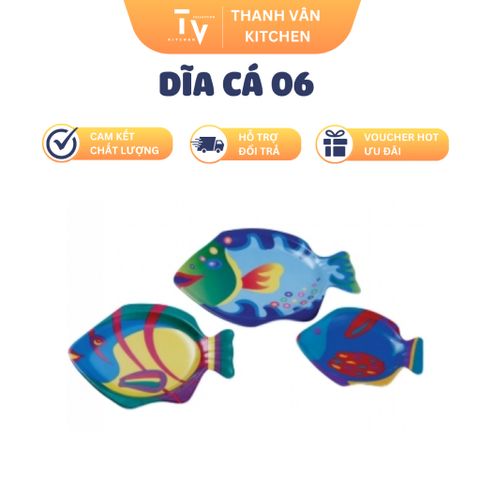Dĩa Cá Melamine 20.8 x 18.0 cm CA 06 - Đồ Gia Dụng Nhà Bếp Bền Đẹp, Thân Thiện Với Môi Trường, Tiện Ích Cho Mọi Nhà Hàng (TV840)