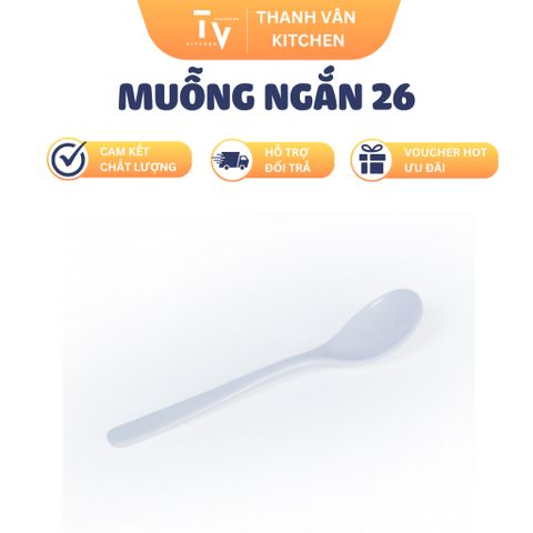 Muỗng Ngắn 26 cm TVKITCHEN - Dụng Cụ Nhà Bếp Chính Hãng, Chất Lượng Tốt, Tiện Dụng Cho Mọi Gia Đình (TV1059)