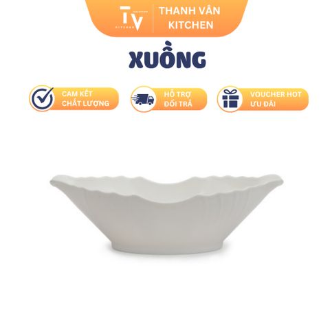 Xuồng 29 (XO 29) - Dụng Cụ Nhà Bếp Chất Lượng Cao, Màu Trắng, Kích Thước 34.5 x 19.0 x 8.3 cm - Sản Phẩm Chính Hãng TVKITCHEN