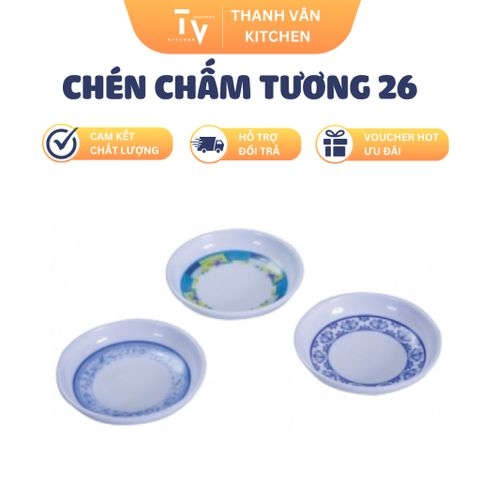 Chén Chấm Tương Nhựa Melamine 9.3cm - Đồ Gia Dụng Nhà Bếp Tiện Lợi - Sản Phẩm Chính Hãng TVKITCHEN (TV762)