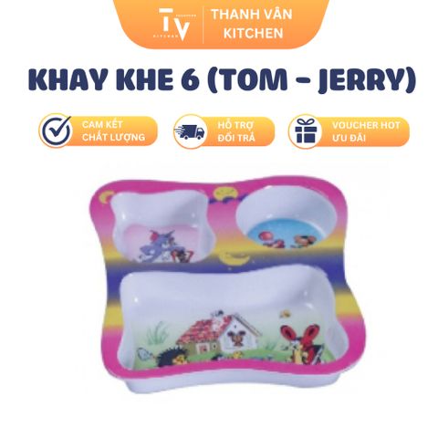 Khay Khe 6 Tom & Jerry - Đồ Gia Dụng Nhà Bếp Chính Hãng Từ TVKITCHEN, Tiết Kiệm Và Tiện Lợi (TV993)
