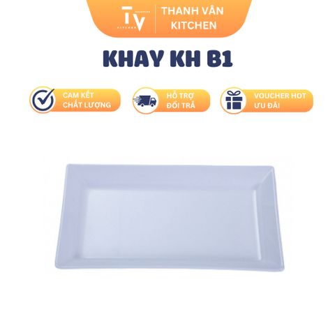 Khay Đựng Thực Phẩm - Khay Nhựa Đa Năng Màu Trắng/Đen 44x27cm - Đồ Gia Dụng Nhà Bếp Chất Lượng Cao (TV975)