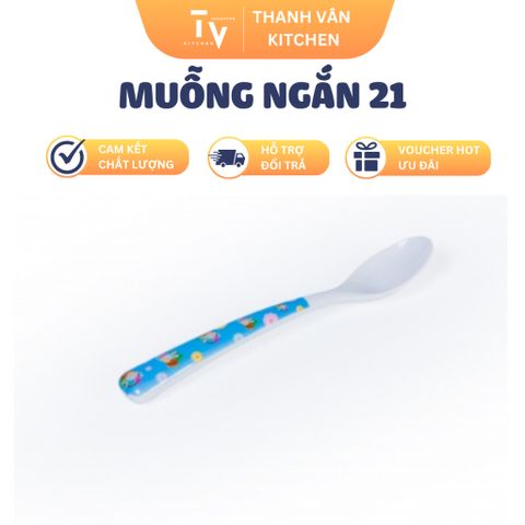 Muỗng Ngắn TVKITCHEN 21cm - Dụng Cụ Nhà Bếp Cao Cấp, Tiện Lợi Cho Mọi Căn Bếp (TV1058)