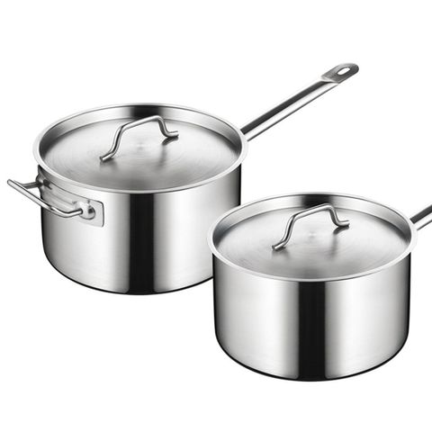 Nồi Inox Sâu Lòng 2 Đáy - Nấu Sốt Hàn Quốc, Có Tay Cầm Dung Tích Lớn Tiện Dụng cho Nhà Bếp (TV299)