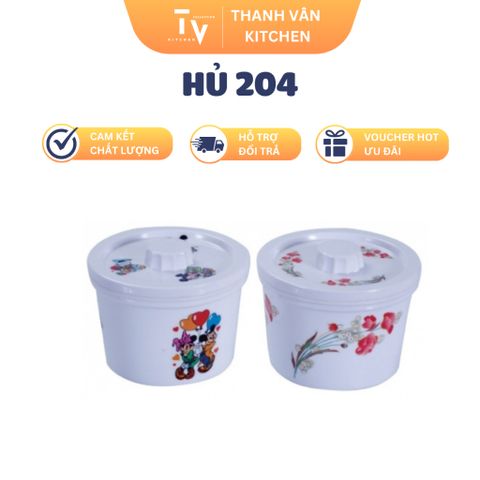 Hũ Đựng Thực Phẩm TVKITCHEN 204 - Thiết Kế Đẹp Tiện Lợi, Phù Hợp Dụng Cụ Nhà Bếp, Vận Chuyển Miễn Phí, Chính Hãng (TV965)