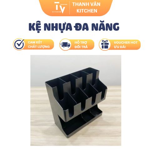 Kệ nhựa để cốc, ly 11 ngăn đa năng TVKITCHEN - Giải pháp tổ chức nhà bếp tiện lợi, chất lượng cao (TV10)