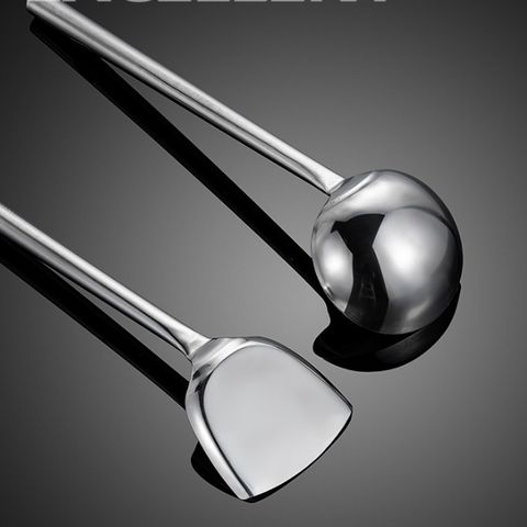 Vá inox 304 cán gỗ cao cấp - Muôi múc canh nhà bếp chống gỉ sét, dụng cụ nấu ăn tiện lợi dành cho gia đình (TV384)