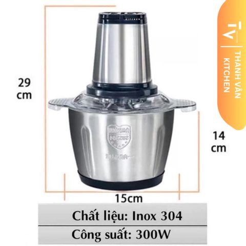 Máy Xay Thịt Đa Năng Kitchen Expert 2L - Công Nghệ Hiện Đại, Lưỡi Dao Kép Thép Không Gỉ, Xay Nhuyễn Nhanh Chóng Cho Gia Đình (TV159)
