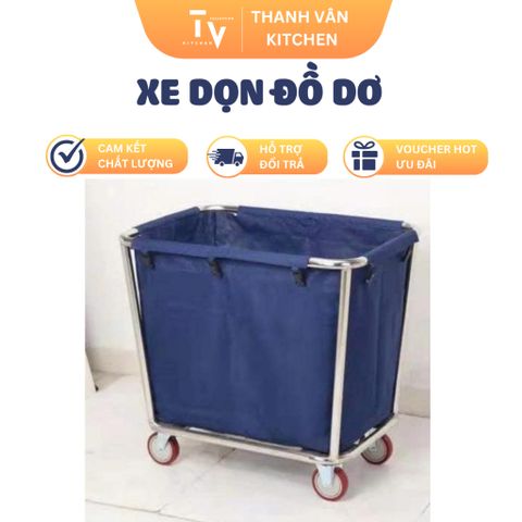 Xe Dọn Đồ Dơ Inox 201 - Kích Thước 900x600x880mm, Dụng Cụ Gia Dụng Nhà Bếp Chất Lượng Cao, TVKITCHEN (TV705)