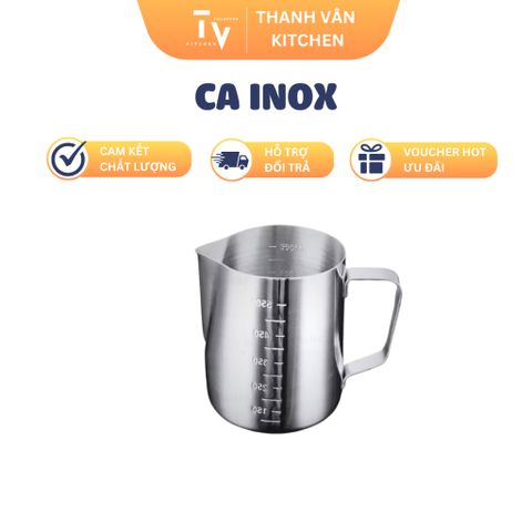 Ca Inox Có Quai Định Lượng Không Rỉ Phai Màu TV472 - Dụng Cụ Đồ Gia Dụng Nhà Bếp Thông Minh Giúp Tiết Kiệm Thời Gian Nấu Nướng (TV472)