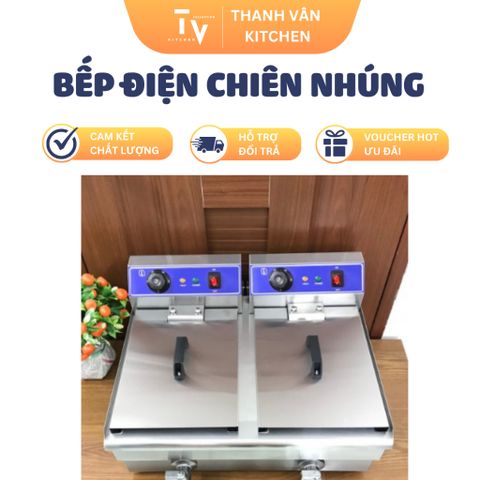 Bếp Điện Chiên Nhúng Inox Đa Dạng Dung Tích 8L-19L - Dụng Cụ Nhà Bếp Chất Lượng Cao, Tiện Dụng Cho Mọi Gia Đình
