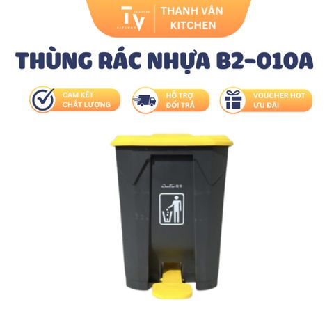 Thùng Rác Nhựa Cao Cấp 30L - 87L B2-010A - Thiết Kế Hiện Đại, Dễ Dàng Sử Dụng cho Nhà Bếp (TV701)