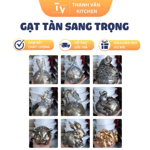 Gạt tàn giả đồng hình thú sang trọng - Phụ kiện làm bếp độc đáo và chất lượng cho không gian sống thêm phần tinh tế (TV41)