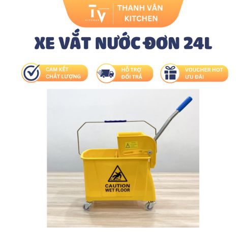 Xe Vắt Nước Đơn 24L DC24L - Dụng Cụ Tiện Ích Nhà Bếp Cao Cấp, Chất Liệu Nhựa PP, Sản Phẩm Chính Hãng (TV584)