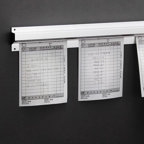 Thanh gắn thực đơn, thanh gắn bảng tin dán tường, thanh gắn ghi chú inox 60cm dành cho nhà bếp, nhà hàng (TV298)