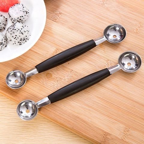Muỗng Múc Trái Cây Inox 2 Đầu Tiện Lợi SJ - Dụng Cụ Nhà Bếp Đa Năng Cho Căn Bếp Thêm Hiện Đại (TV391)