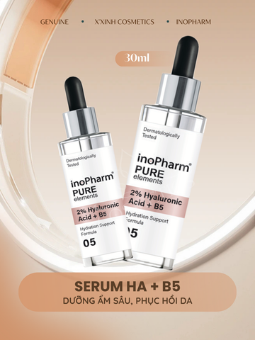 Serum InoPharm 2% Hyaluronic B5 Dưỡng Ẩm Căng Mướt 30ml - Chăm Sóc Da Khô, Phục Hồi Độ Đàn Hồi, Làm Mịn Nếp Nhăn