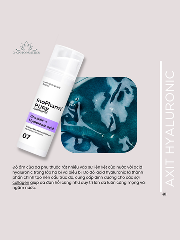 Kem Dưỡng Ẩm Lợi Khuẩn InoPharm PURE Elements Ecoskin + Axit Hyaluronic 30ml - Cân Bằng Da, Ngăn Lão Hóa, Thích Hợp Mọi Loại Da