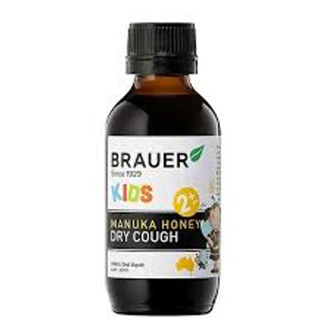 Siro BRAUER Mật Ong Manuka Giảm Ho Khan cho Trẻ Em 2 Tuổi - Hỗ Trợ Tăng Đề Kháng (100ml)
