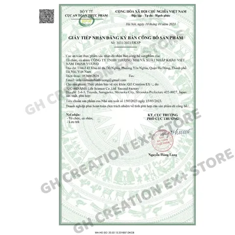 Viên Uống Tăng Chiều Cao GH Creation Ex+ Chính Hãng Nhật Bản - Hỗ Trợ Phát Triển Chiều Cao Cho Trẻ Em và Thanh Thiếu Niên