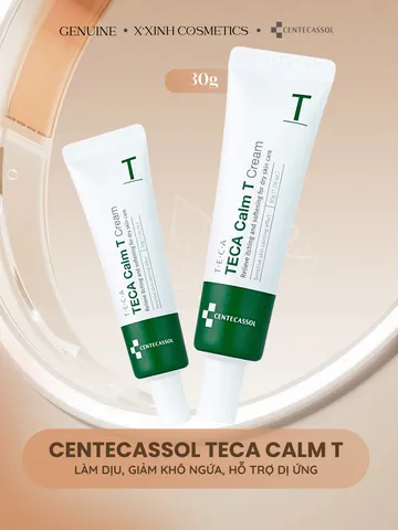 Kem Dưỡng Ẩm Centecassol TECA Calm T Cream 30g - Dưỡng Ẩm, Làm Dịu Da Nhạy Cảm, Phục Hồi Tổn Thương, Không Kích Ứng