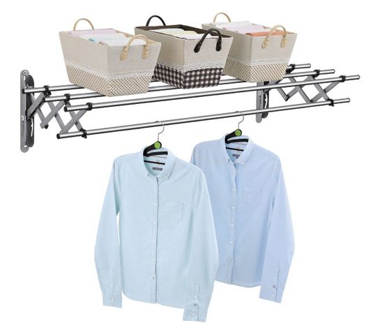 Giàn phơi gắn tường inox Wellex JR4100 - Thiết kế gọn nhẹ, tự động, bền bỉ cho không gian giặt giũ hiện đại