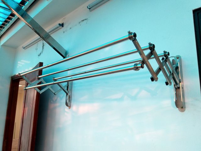 Giàn Phơi Gắn Tường Thu Gọn Inox Wellex Hàn Quốc JR4150 - Giải Pháp Tiện Lợi Cho Gia Đình, Tải Trọng 40kg, Tiết Kiệm Không Gian