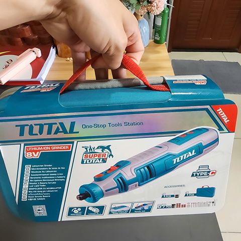 Máy Mài Khuôn Không Dây 8V Total TMGLI0801 - Mũi Mài 3.2mm, Thiết Kế Nhỏ Gọn, Tốc Độ Cao Cho Thợ Và DIY