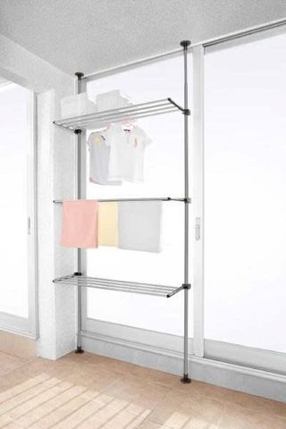Cây Treo Để Đồ Inox Gấp Gọn Chống Sàn Wellex SJG2032-3(800) - Kệ Treo Quần Áo Linh Hoạt Tiết Kiệm Không Gian, Dễ Dàng Lắp Đặt