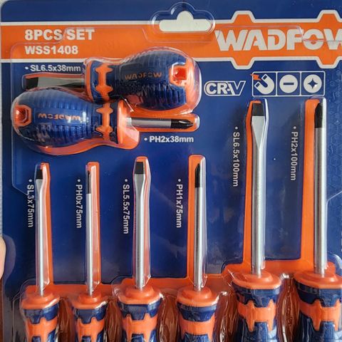 Bộ Tuốc Nơ Vít 8 Chi Tiết Wadfow WSS1408 - Thép CR-V Chất Lượng Cao, Tay Cầm Chống Trượt cho Sửa Chữa Điện và Gia Dụng