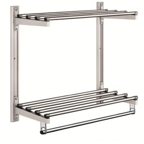 Giá để đồ gắn tường 2 tầng Wellex ALB2060, nhôm inox cao cấp, tiện lợi cho không gian sống, chịu tải 30kg/tầng, hàng Hàn Quốc